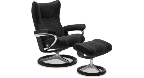 Stressless® Wing Large Leather Recliner - Signature Base   